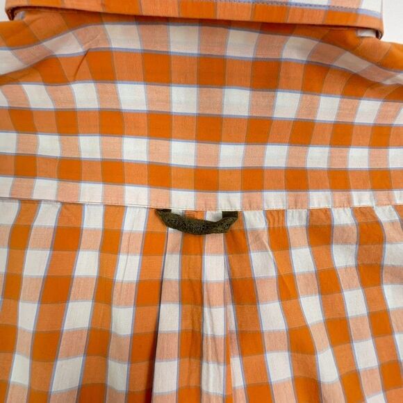 Phat Farm Y2K Button Shirt Cotton Orange Plaid Street Skater Hip Hop 2XL XXL - Picture 11 of 15